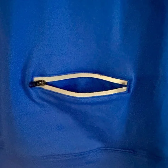 PINK Victoria’s Secret Sweatshirt Royal Blue Quarter Zip RARE Dog Logo sz Medium - Picture 10 of 13